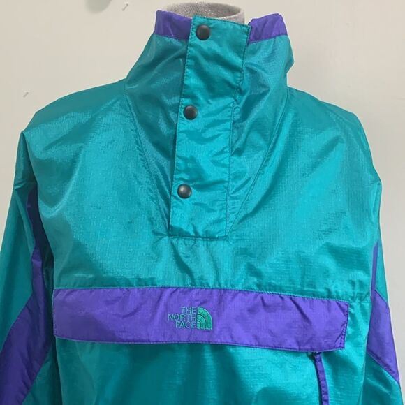 Vintage The North Face Nylon Coated With Acrylic Teal/Purple Tracksuit Sz Small - Picture 3 of 17